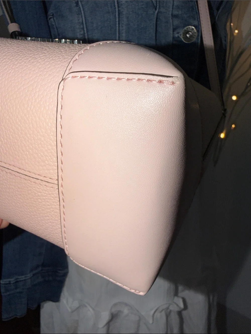 Michael Kors blush, pink pebble, leather Crossbody with adj/removable strap - Picture 7 of 12